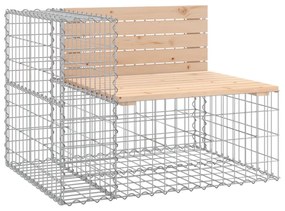 tömör fenyőfa gabion kerti pad 184x71x65,5 cm