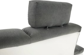 Kissarok, textilbőr fehér/szövet szürke, jobbos, SANTIAGO