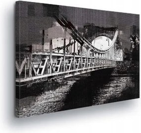 Vászonkép 80x60 Monokróm híd Loft Nappali Elegáns kiegészítő az otthonodba