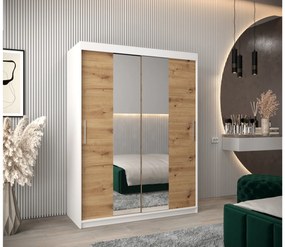 Ruhásszekrény 150 cm Toki 1 (matt fekete + artisan tölgy). 1064903