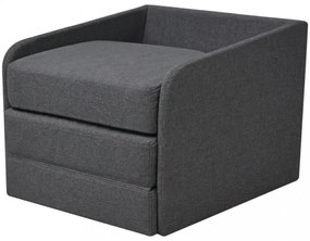 Átalakítható alvó fotel szövet 59,5x72x72,5 cm sötét szürke