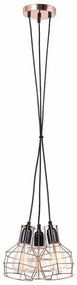 Italux PERIFO MDM-2272/3 BK+COP Függőlámpa 3x60W/E27 IP20