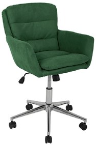 Irodai szék, anyag smaragd/króm, KAILA