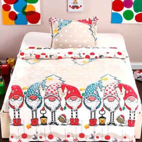 Mikroplüss ágynemű Homa LEVINA BEIGE GNOMS 140x200 cm