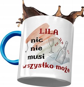 Kék Bögre Lili Barátnő Feleség Ajándék Nyomtatott Fotóval