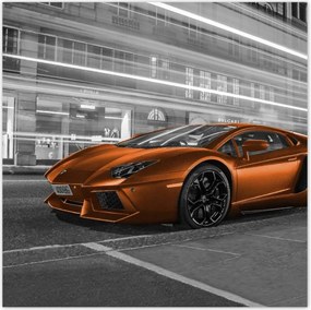 Poszterek 70x70 Narancssárga autó