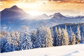 Kép - Hegyi táj télen (90x60 cm)