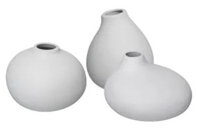 Világosszürke porcelán váza készlet 3 db-os (magasság 9 cm) Nona – Blomus