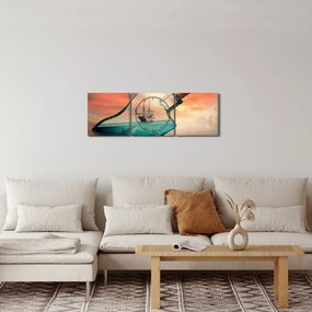 Kép - Élet a palack (órával) (90x30 cm)