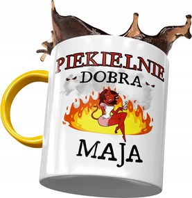 Sárga bögre Mai Barátnő Feleség Barátnője Nyomtatott Fotóval