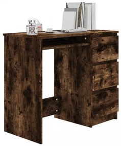 füstös tölgy színű szerelt fa íróasztal 90 x 45 x 76 cm