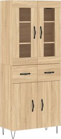 vidaXL sonoma tölgy szerelt fa magasszekrény 69,5 x 34 x 180 cm