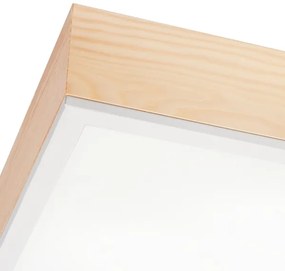 Mennyezeti lámpa NATURAL SQUARE 4xE27/15W/230V 48x48 cm fenyő/fehér
