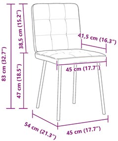 4 db sárga bársony étkezőszék