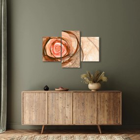 Kép - Absztrakt rózsaszín rózsaszín fehér háttérrel (90x60 cm)