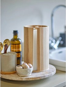 Natúr színű fa papírtörlő tartó ø 14,5 cm Celian – Bloomingville