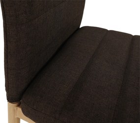 Szék, sötétbarna szövet/bükk, COLETA NOVA