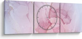 Kép - Rózsaszín foltok (órával) (90x30 cm)