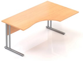 Ergonomikus asztal Visio 160 x 100 cm, jobb, bükk