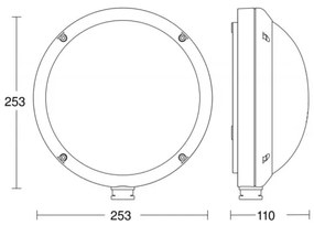 STEINEL 053079 - LED Kültéri lámpa érzékelővel L330 LED/9W/230V IP44