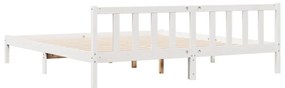 fehér tömör fenyő extra hosszú ágykeret matrac nélkül 180x220cm