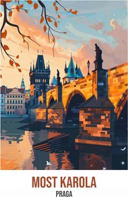 Poszter 67,5x95cm Károly híd