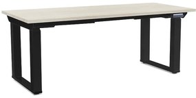 OfficeTech Strong állítható magasságú asztal 180 x 80 cm, fekete alap, fehér kőris