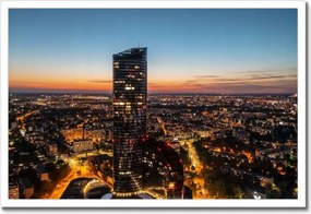 Poszterek keretben 60x40 Boroszló éjszakai panoráma