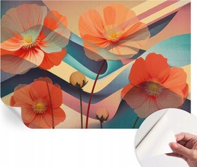 Dekoratív öntapadós fotótapéta Hálószobába Az érzékek virágai 104x70 cm