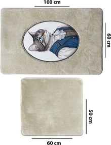 Modcat fürdőszobaszőnyeg, kő, 60×100 cm – TR510CHL1522