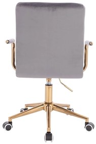 HC1015KP Grafit modern velúr szék arany lábbal