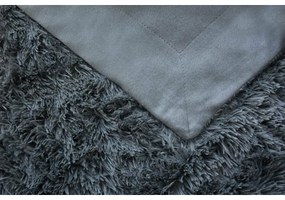 Jerry Fabrics Riccia hosszú szálú takaró  sötétszürke, 230 x 200 cm, 230 x 200 cm