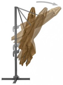 tópszínű konzolos kerti napernyő alumíniumrúddal 300 x 300 cm