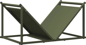 vidaXL olívazöld hidegen hengerelt acél tűzifatároló 70x43x34,5 cm