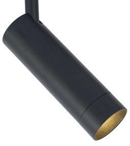 Modern fekete spotlámpa 1 fázisú sínrendszerhez GU10 35mm - Slimline Uzzy