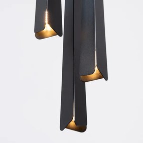 Sollux SL.1401 - Csillár zsinóron PRYSM 3xG9/8W/230V fekete