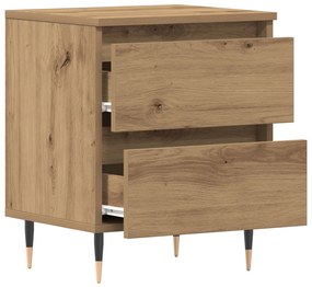 Éjjeli szekrények 2 db Kézműves tölgy 40x35x50 cm Műzott anyag