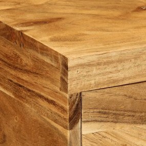 tömör akácfa falra szerelhető TV-szekrény 80x30x19 cm