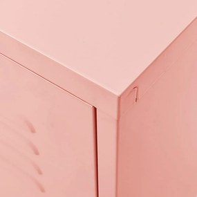 rózsaszín acél TV-szekrény 105 x 35 x 50 cm