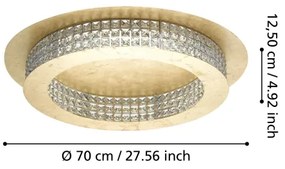 Eglo 39406 - LED Dimmelhető mennyezeti lámpa PRINCIPE LED/44W/230V