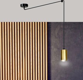 EMIBIG 526-1 TRAKER Hengeres Függesztett Lámpa Fekete, Arany GU10 IP20