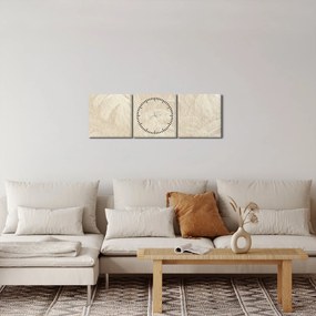 Kép - A textúra levelei (órával) (90x30 cm)