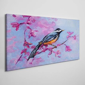 Vászonkép Ág virágok állati madár