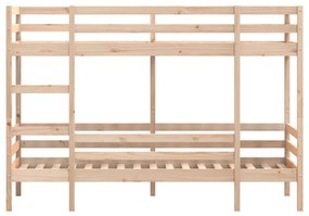 tömör fenyőfa emeletes ágy matrac nélkül 90 x 200 cm