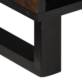 barna tömör mangófa TV-szekrény 80 x 34 x 46 cm