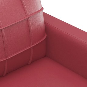 bordó műbőr kanapéfotel 60 cm