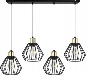 Mennyezeti Lámpa Lógó Csillár Fekete Díszléc Az Asztal Felett Loft Sziget Arany