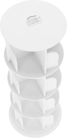 Forgó polcállvány, 4 polc, fehér, ERION TYP 1+ ajándék