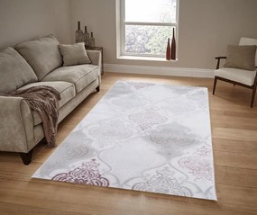 Píza elegáns akril szőnyeg mályva krém 80 x 150 cm