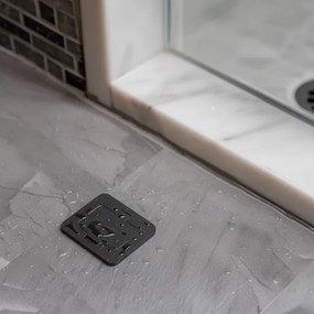 Brilagi - Kültéri padlóba építhető konnektor IP55 fekete téglalap alakú